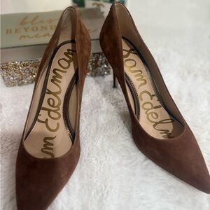 New Sam Edelman Women's Brown Suede Pumps